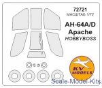 KVM72721 Mask for Kamov AH-64 Apache and wheels masks (Hobby Boss)