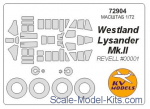 KVM72904 Mask 1/72 for Westland Lysander Mk.II + wheels, Revell kit