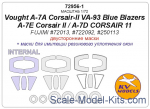 KVM72956-01 Mask 1/72 for Vought A-7A Corsair-II VA-93 Blue Blazers/A-7E Corsair II/A-7D CORSAIR 11 - Double sid