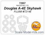 KVM72957 Mask 1/72 for Douglas A-4E Skyhawk + wheels masks (Fujimi)