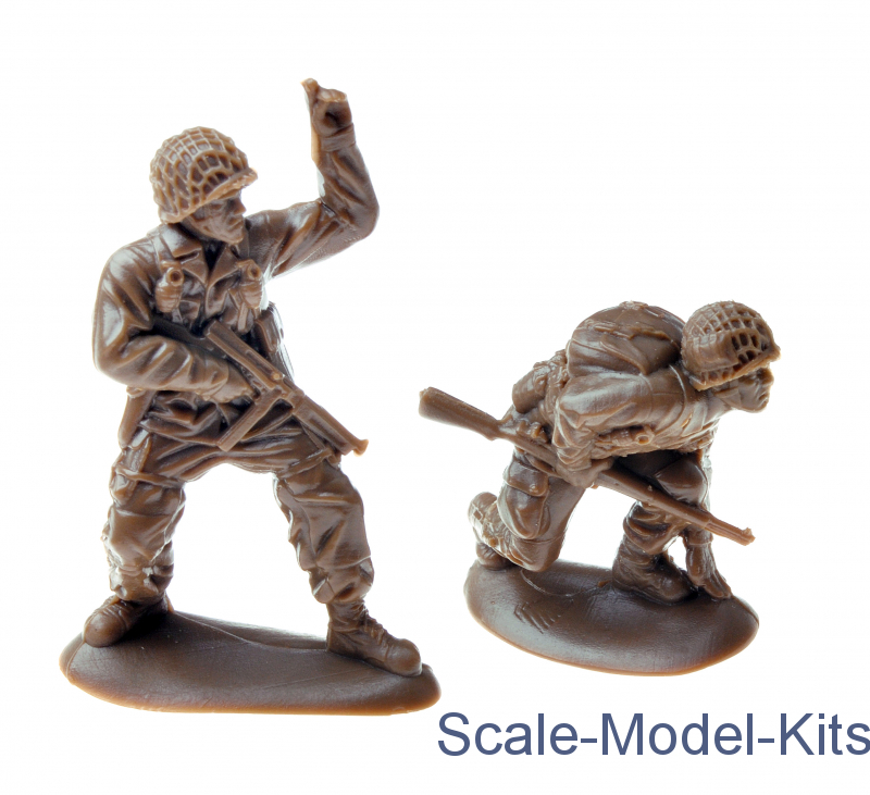 U S Paratroopers Wwii Mars Figures Plastic Scale Model Kit In 1 32