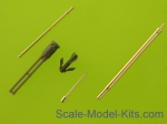 Aviation arms: Mi-24 (Hind D/E) - JakB-12.7 machine gun barrel and DUAS probe (metal and resin parts), Master, Scale 1:48