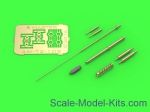 AM-72-109 AH-64 Apache - M230 Chain Gun barrel (30mm), Pitot tubes and tail antenna (resin, PE)