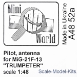 Pitot and antenna for MIG-21F-13 (Trumpeter)