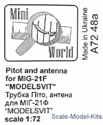 Pitot and antenna for MIG-21F (ModelSvit)