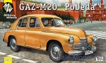 Cars: GAZ-M20 "Pobeda" Soviet car, Military Wheels, Scale 1:72