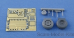 NS48002 Focke Wulf Fw.189 Main and tail wheel and tail wheel bay set, resin and photoetching parts