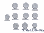 Detailing set: An-10 Cat, An-12 Cub wheels set type 1 - Light series, Northstar Models, Scale 1:72