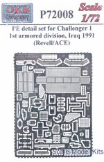 OKB-P72008 Details for Challenger 1, 1st armored division, Iraq 1991 (Revell/ACE)