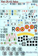 Decals / Mask: Decal for Fiat CR.42 Falco, Print Scale, Scale 1:72