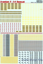 Decals / Mask: Decal for Iranian F-14 Tomcat, Print Scale, Scale 1:72