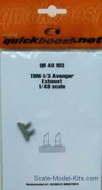 Detailing set: TBM-1/TBM-3 "Avenger" exhaust, Quickboost, Scale 1:48