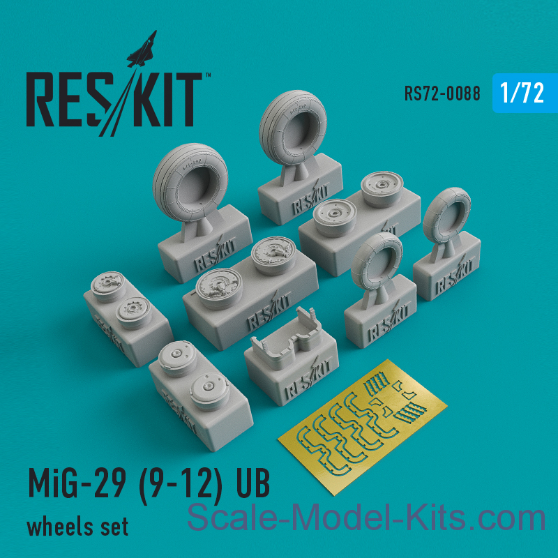 Reskit - Wheels set for Mikoyan MiG-29 (9-12) UB - plastic scale model ...