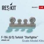 RS48-0011 Wheels set for F-104 (G/S) Turkish Starfighter (1/48)