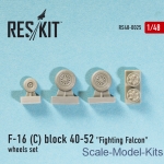 RS48-0025 Wheels set for F-16 (C) Block 40-52 Fighting Falcon (1/48)