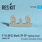 RS72-0024 Wheels set for F-16 (B/C) Block 29-39 Fighting Falcon (1/72)