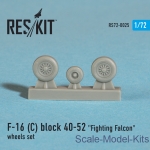 RS72-0025 Wheels set for F-16 (C) Block 40-52 Fighting Falcon (1/72)