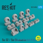 Detailing set: Wheels set for "Su"-32/"Su"-34, Reskit, Scale 1:72