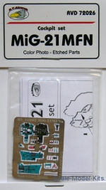 RVM-D72026 Detailing set 1/72 Mikoyan MiG-21MFN Color photo-etched parts