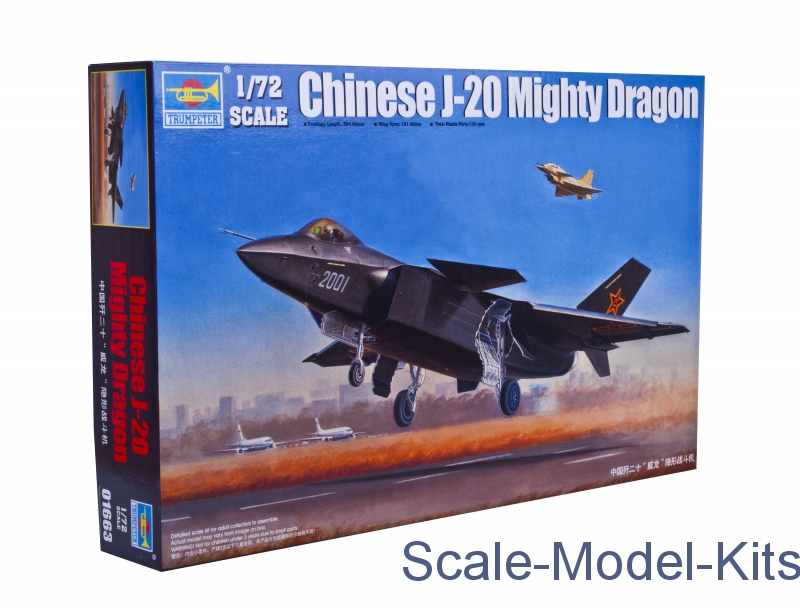 Plastic Model Building Set # 81902 Hobby Boss 200mm Chinese J-20 Mighty Dragon 