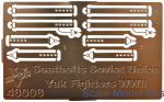 Vmodels48008 Photoetched set of details Seatbelts Soviet Union Yak Fighters WWII