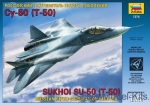 Fighters: Sukhoi Su-50 (T-50) Russian modern fighter, Zvezda, Scale 1:72