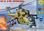 Helicopters: Mil Mi-24V/VP Hind E Soviet attack helicopter, Zvezda, Scale 1:72