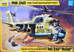 Helicopters: Soviet attack helicopter Mi-24P "Hind", Zvezda, Scale 1:72