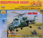 Gift Set: Gift set - Russian attack hellicopter Mi-35 m Hind E, Zvezda, Scale 1:72